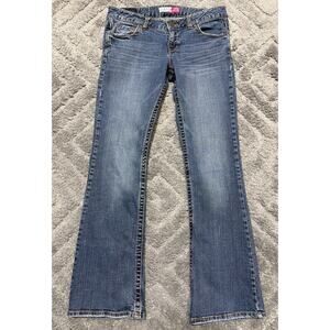 Aeropostale Y2K Womens Hailey Skinny Flare Curvy Fit Low Rise Size 7/8 31x31